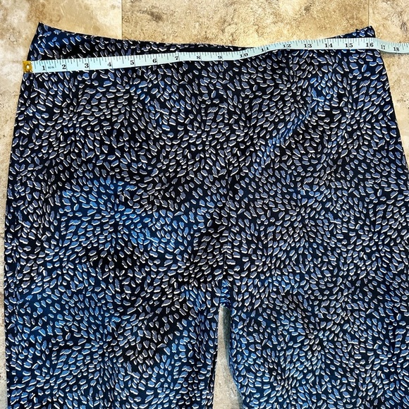Piazza Sempione Blue and White Patterned Pants Size 10 - Picture 11 of 13